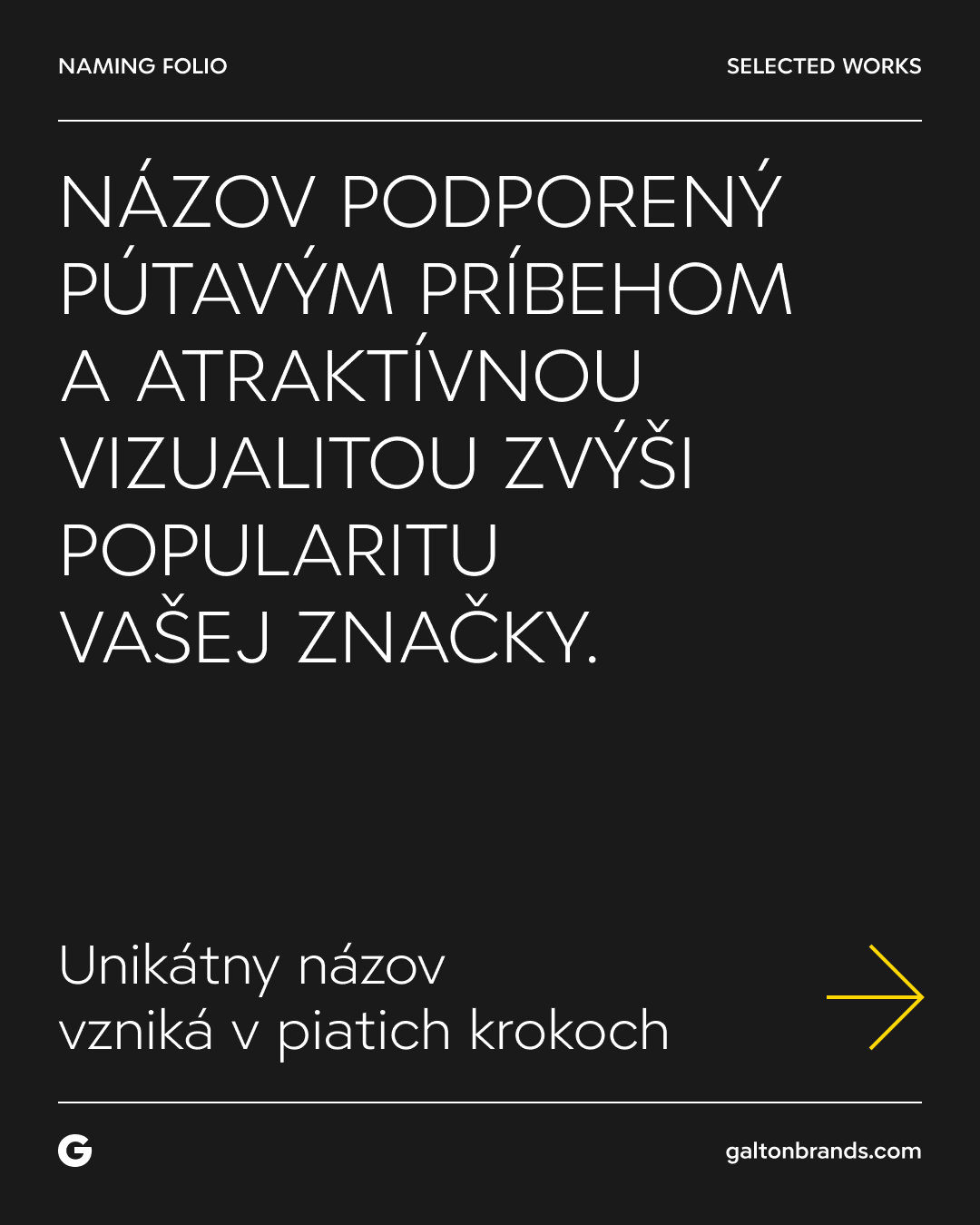 Long statement with a swipe arrow