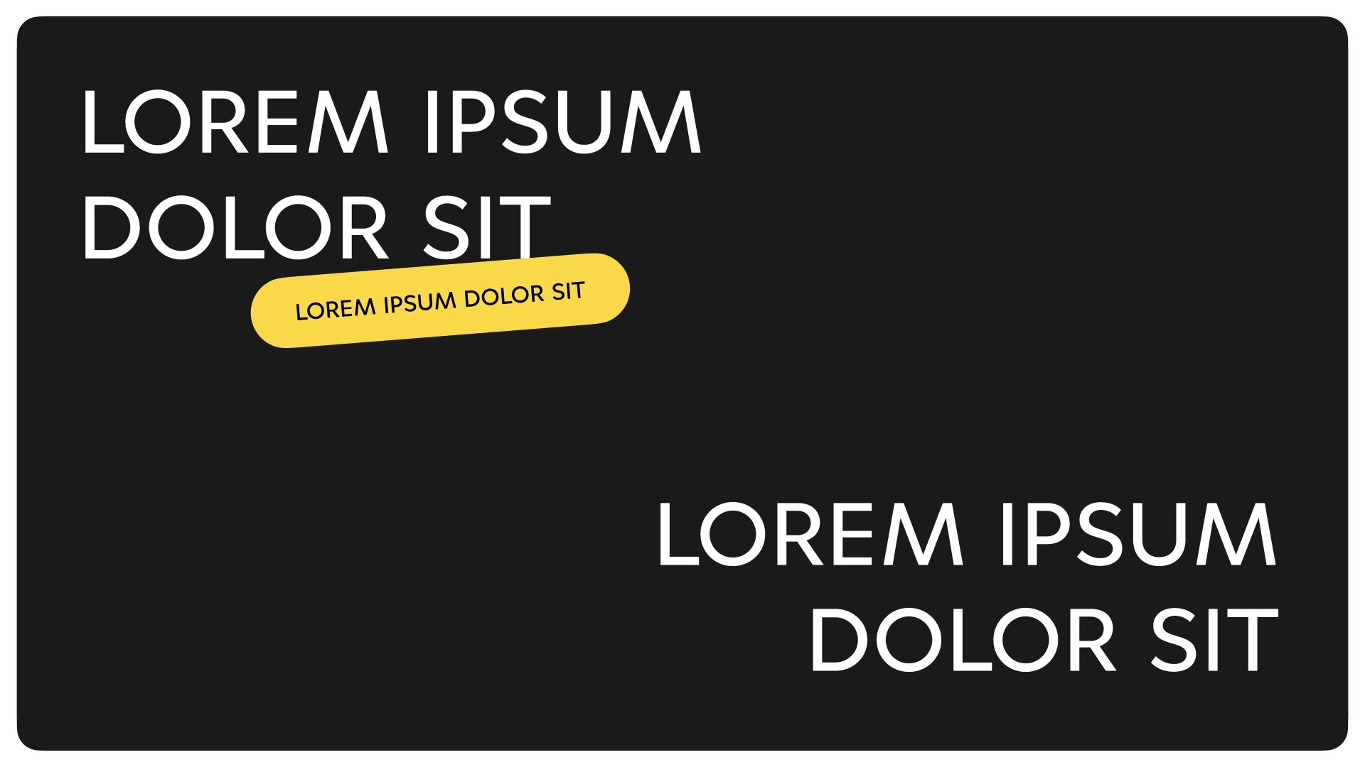 Headline + box (yellow), Black