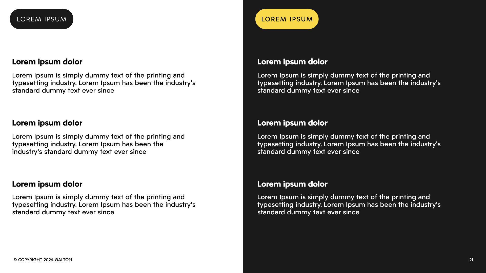 Split screen (B&W), Text